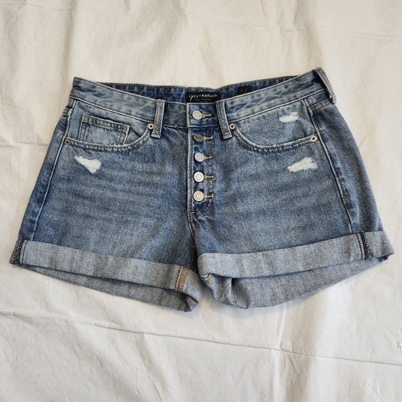 Lucky Brand Size 6 Women's Blue Denim Short - Picture 3 of 10